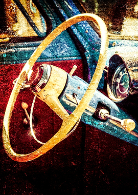 Vintage Car Steering Wheel