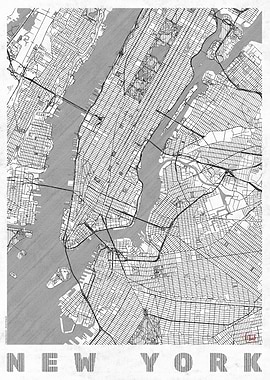 New York Map Line