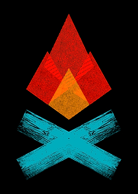 Bonfire Camping Minimalist