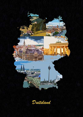 Germany map Duitsland