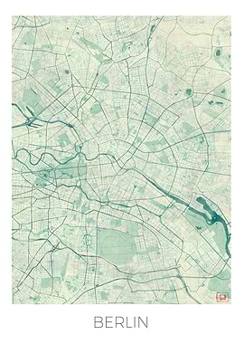 Berlin Map Blue