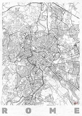 Rome Map Line