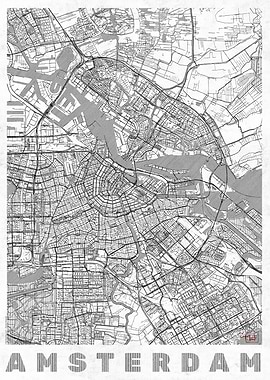 Amsterdam Map Line