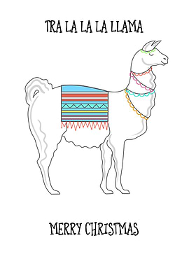 Llama Christmas Greeting
