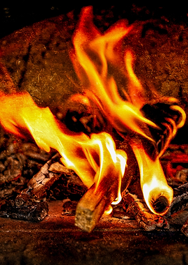 Live Fire In A Stove