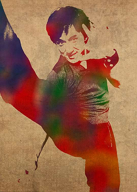 Jackie Chan Watercolor Art
