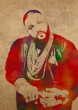 DJ Khaled Watercolor Art