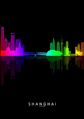 Shanghai China Skyline