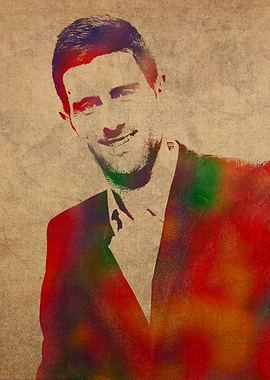 Novak Djokovic Watercolor