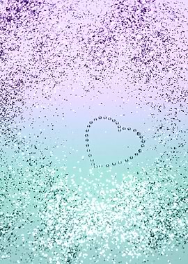 MERMAID Glitter Heart 1