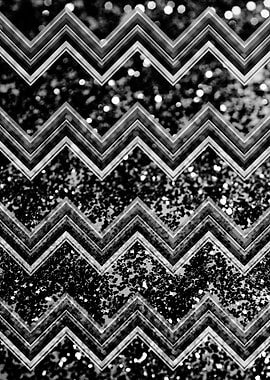 Black Glitter Chevron 1