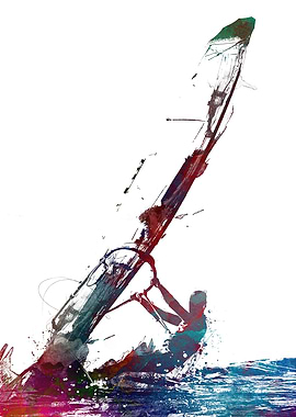 Windsurfing sport art