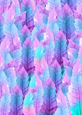 Mermaid Colored Leaves 1