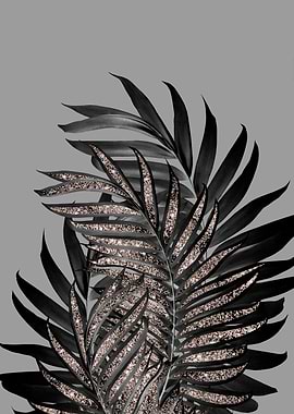 Palm Leaves with Glitter 1