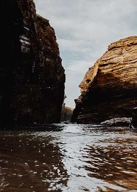 The cliffs from below