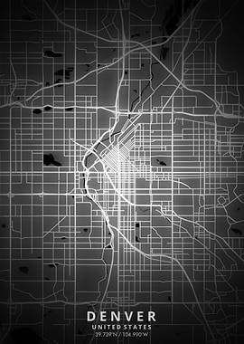Denver Map Posters