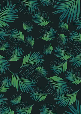 Tropical Night Palms 1