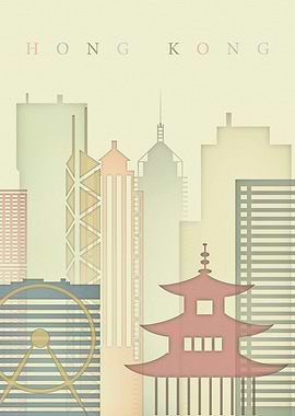 Hong Kong China Skyline