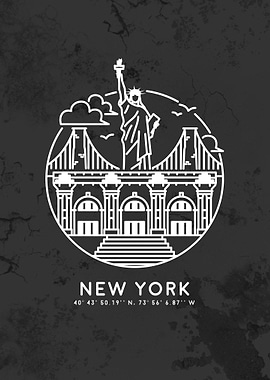New York Line Art