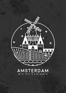 Amsterdam Line Art