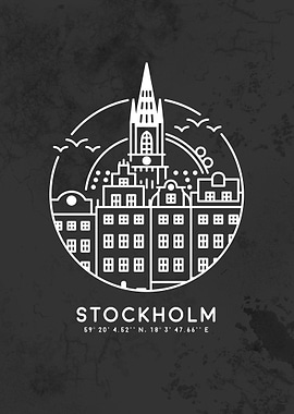 Stockholm Line Art