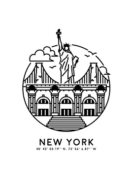 New York Line Art