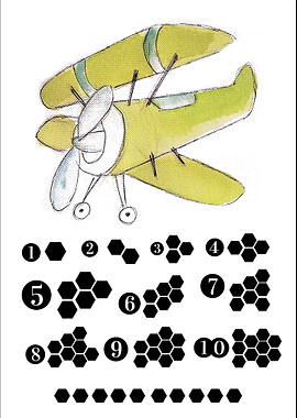 watercolor numbers poster