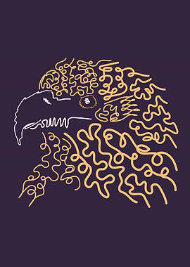 Head of eagle art