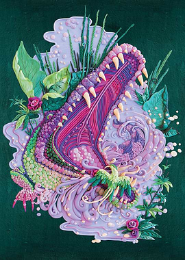 Plasticine art Alligator