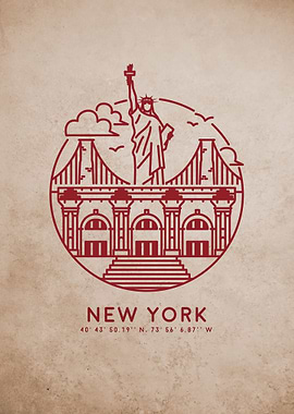 New York Line Art