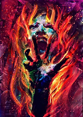 zombie in color abstract