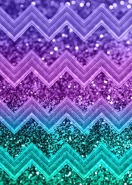Unicorn Glitter Chevron 3