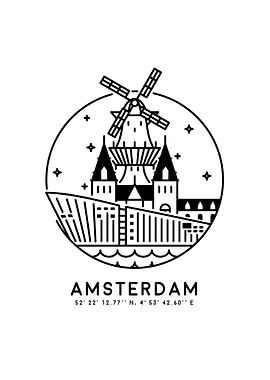 Amsterdam Line Art
