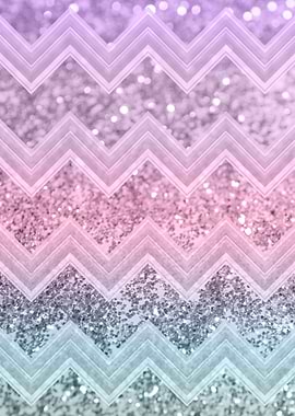 Unicorn Glitter Chevron 1