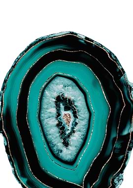 Teal Black Agate Glitter 1
