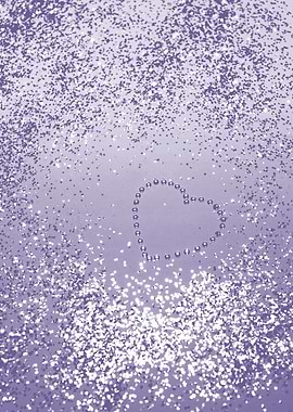Ultra Violet Glitter Heart