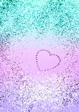 UNICORN Glitter Heart 9
