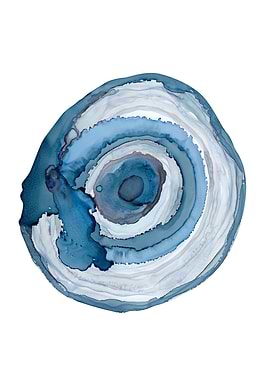 Blue Agate Painting