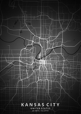 Kansas City Map Posters