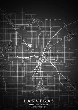 Las Vegas Map Posters