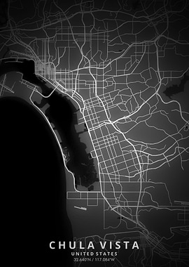 Chula Vista Map Posters