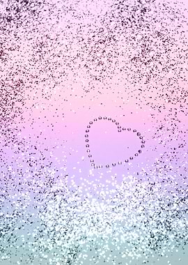 UNICORN Glitter Heart 1