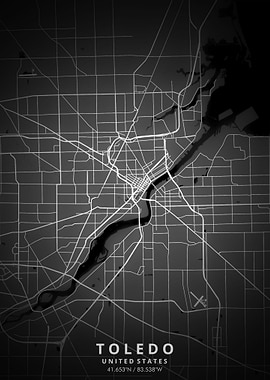 Toledo Map Posters