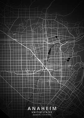 Anaheim Map Posters