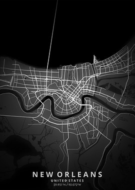 New Orleans Map Posters