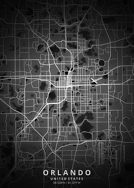 Orlando Map Posters