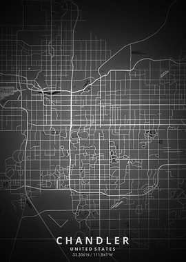 Chandler Map Posters