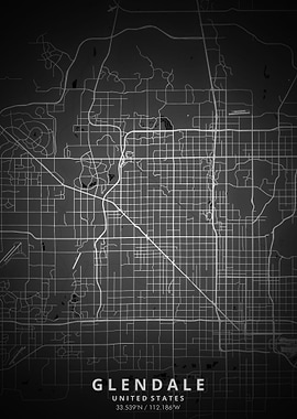 Glendale Map Posters