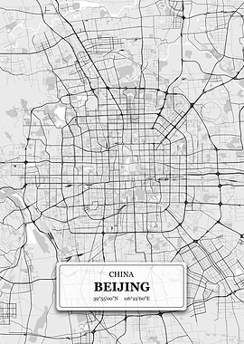 Beijing China City Map