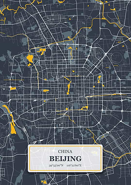 Beijing China City Map